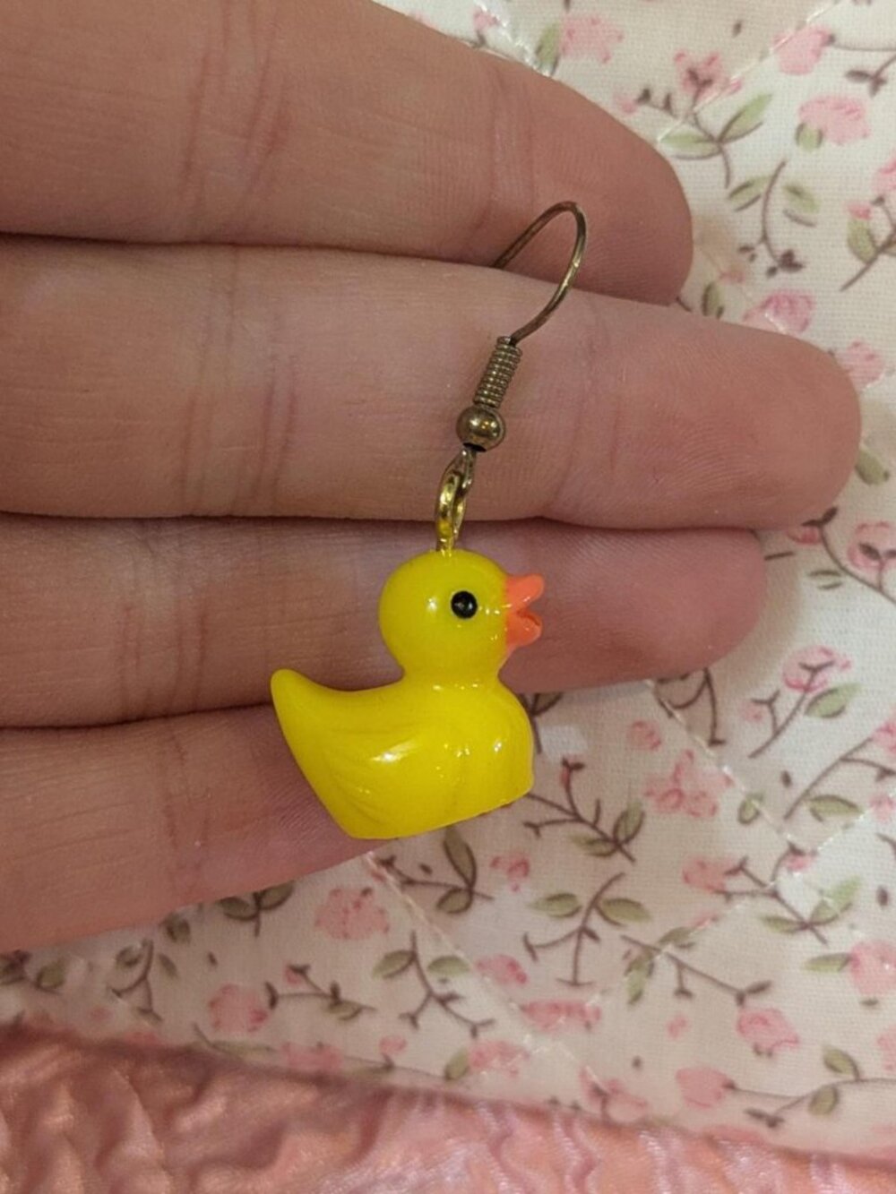handmade duck earrings